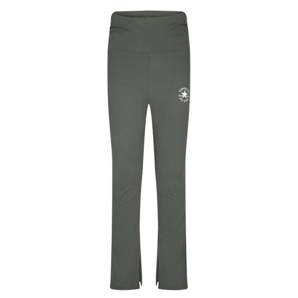 XS Converse Girls’ Fold Over Flare Leggings Grey - Picture 3 of 6